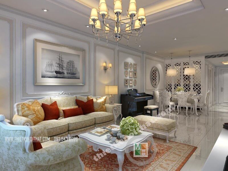 Việc treo tranh canvas lên tường sẽ giúp cho khu vực tiếp khách của gia chủ trở nên mềm mại và ấn tượng hơn.